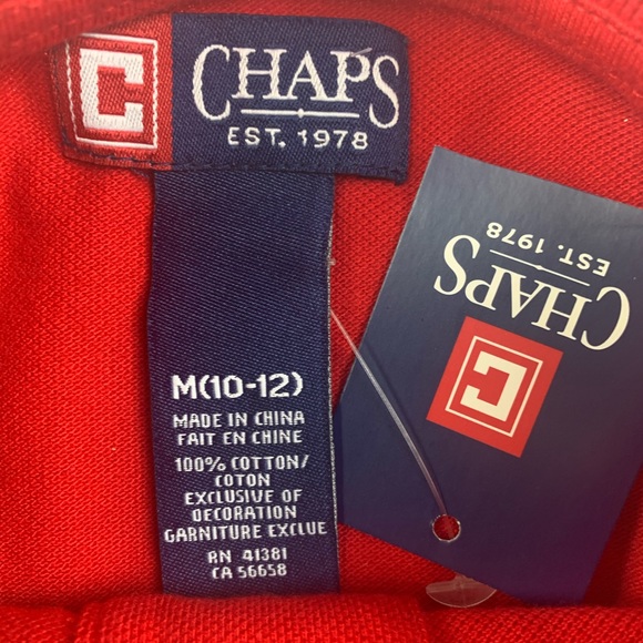 CHAPS Boys Polo Shirt Size M (10-12) Red NWT - Picture 4 of 7